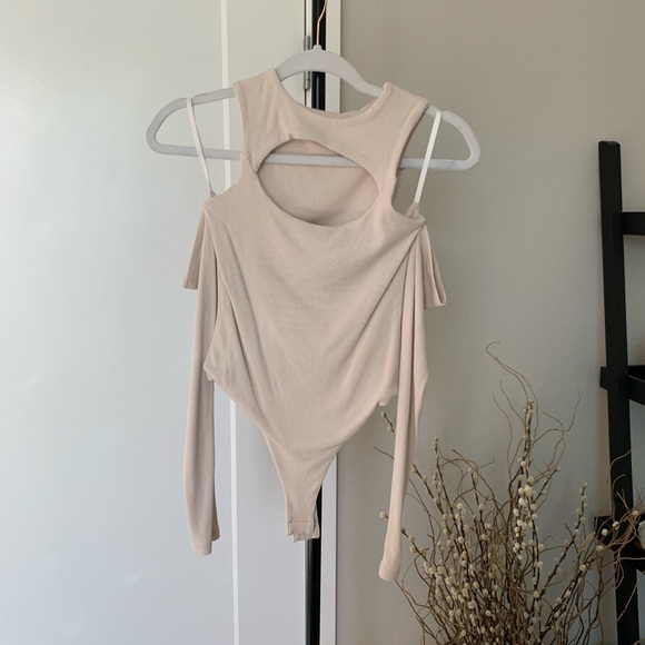 All The Ways Cream Ribbed Bodysuit - Picture 2 of 5